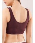 CLE LT15-1206 Майка жен. укор. Моккачино пак, т.коричневый