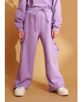 CLE Брюки дев. 867375/15ан, фиолетовый/св.фиолетовый