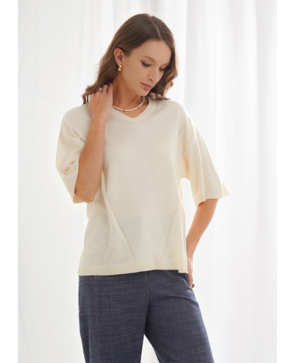 CLE Джемпер жен. 264681/209ха, молочный