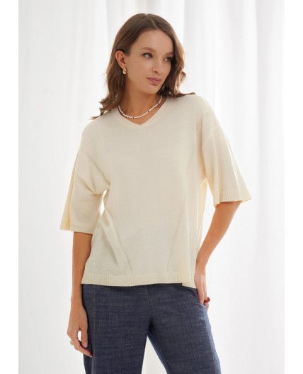 CLE Джемпер жен. 264681/209ха, молочный