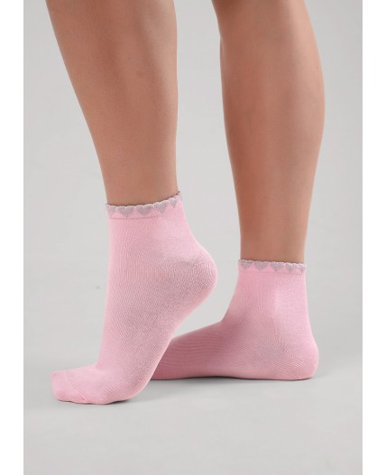 CLE Носки дет.С1622 24 выпускной дев, св.розовый