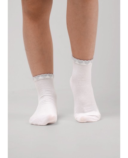 CLE Носки дет.С1622 24 выпускной дев, белый