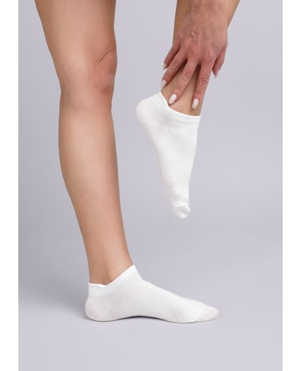 CLE Носки жен.Д202 хл+эл укор., белый