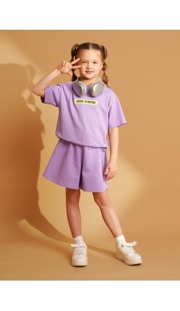 CLE Шорты дев. 867388/15ан, фиолетовый/св.фиолетовый