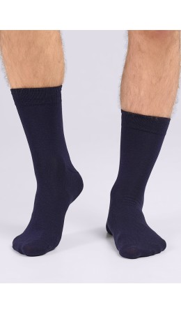 CLES Носки муж.M1003 market line хл+эл, т.синий