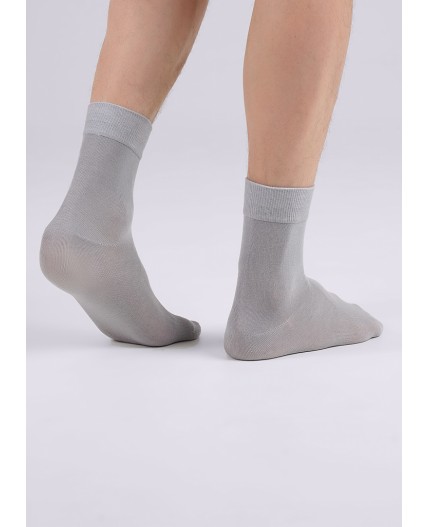 CLES Носки муж.M1003 market line хл+эл, св.серый