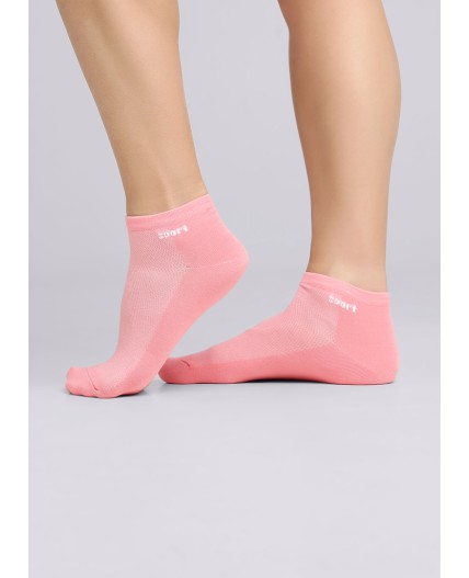 ЭЙС Носки жен.Д104ш хл+эл ук.сетка, розовый