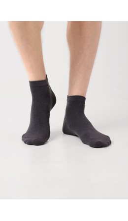 ЭЙС Носки муж.А18Лш хл+эл укор, т.серый