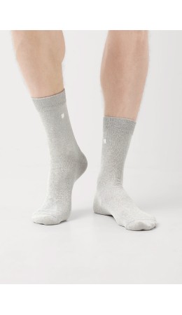 ЭЙС Носки муж.А65Л хл+эластан, меланж серый