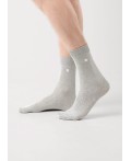 ЭЙС Носки муж.А65Л хл+эластан, меланж серый