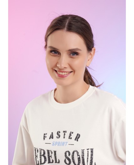 CLE LF26-1229/1 Футболка жен. Спринт, молочный