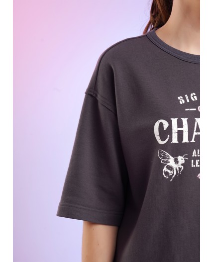 CLE LF26-1229/3 Футболка жен. Спринт, т.серый