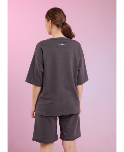 CLE LF26-1229/3 Футболка жен. Спринт, т.серый