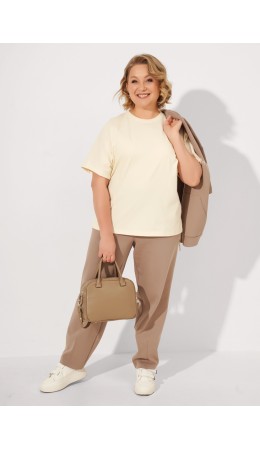CLE LF26-1230 Футболка жен. Пикник, св.бежевый