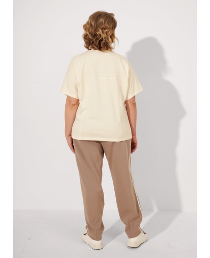 CLE LF26-1230 Футболка жен. Пикник, св.бежевый