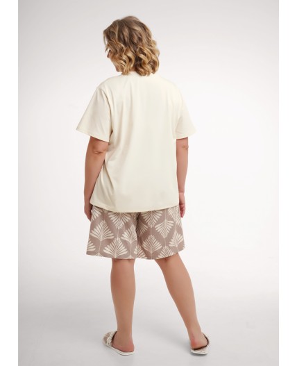 CLE LP26-1228 Набор одежды жен. Халва, св.бежевый/т.бежевый