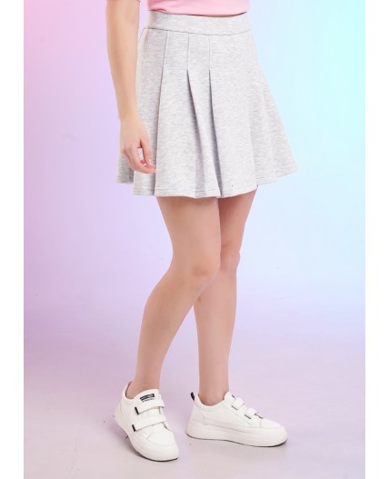 CLE LSC26-1229 мел Юбка жен. Спринт, меланж св.серый
