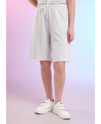 CLE LSH26-1229/1 мел Шорты жен. Спринт, меланж св.серый