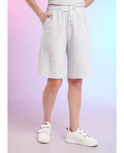 CLE LSH26-1229/1 мел Шорты жен. Спринт, меланж св.серый