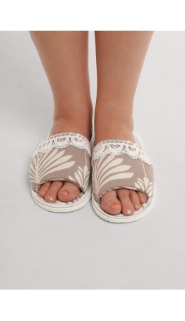 CLE SW26-1228O Пантолеты жен. домаш. Халва, т.бежевый/св.бежевый