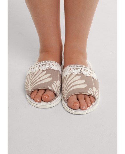 CLE SW26-1228O Пантолеты жен. домаш. Халва, т.бежевый/св.бежевый