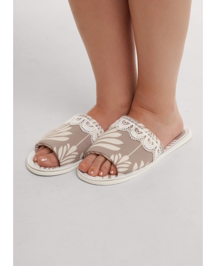 CLE SW26-1228O Пантолеты жен. домаш. Халва, т.бежевый/св.бежевый