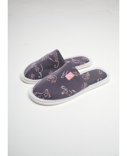 CLE SW26-968C/6 Пантолеты жен. домаш. Home line ВЛ26, т.серый/пудровый