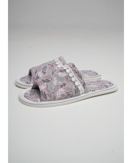 CLE SW26-968O/6 Пантолеты жен. домаш. Home line ВЛ26, т.розовый/бежевый