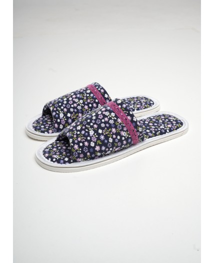 CLE SW26-968O/6 Пантолеты жен. домаш. Home line ВЛ26, т.синий/св.фиолетовый