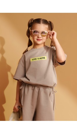 CLE Джемпер дев. 867411/15кдн_п, св.коричневый/кофейный