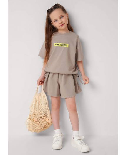 CLE Джемпер дев. 867411/15кдн_п, св.коричневый/кофейный