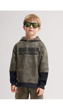 CLE Джемпер мал. 867319/12ан_п, т.хаки/чёрный