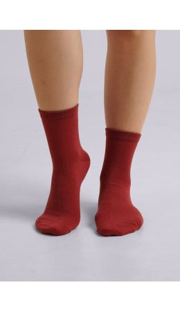 CLE Носки жен.Д201 хл+эл логот, коричневый