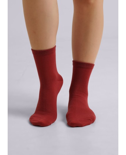 CLE Носки жен.Д201 хл+эл логот, коричневый