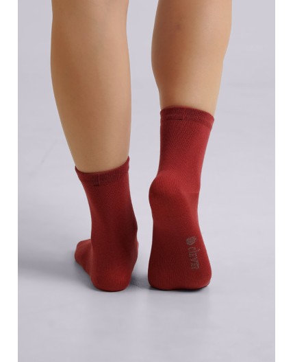 CLE Носки жен.Д201 хл+эл логот, коричневый