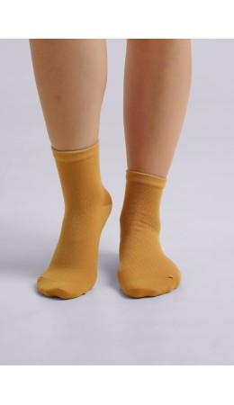 CLE Носки жен.Д201 хл+эл логот, горчичный