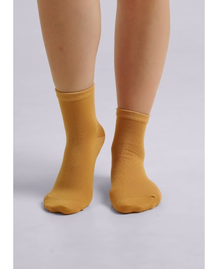 CLE Носки жен.Д201 хл+эл логот, горчичный