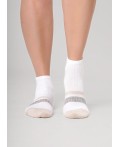 CLE Носки жен.Д5603 fashion база укороч, белый/меланж св.бежевый