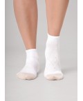 CLE Носки жен.Д5604Z fashion база укороч, белый/меланж св.бежевый