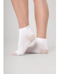 CLE Носки жен.Д5604Z fashion база укороч, белый/меланж св.бежевый