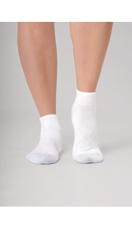 CLE Носки жен.Д5604Z fashion база укороч, белый/св.голубой