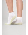 CLE Носки жен.Д5606 fashion база укороч, белый/св.зелёный
