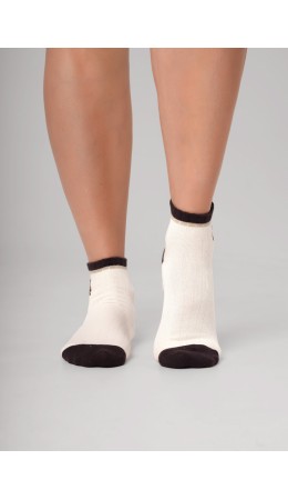 CLE Носки жен.Д5641 шоколад хл+эл, св.бежевый