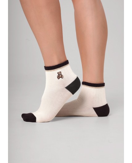CLE Носки жен.Д5641 шоколад хл+эл, св.бежевый