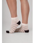 CLE Носки жен.Д5642 шоколад хл+эл, св.бежевый
