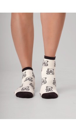 CLE Носки жен.Д5643 шоколад хл+эл, св.бежевый