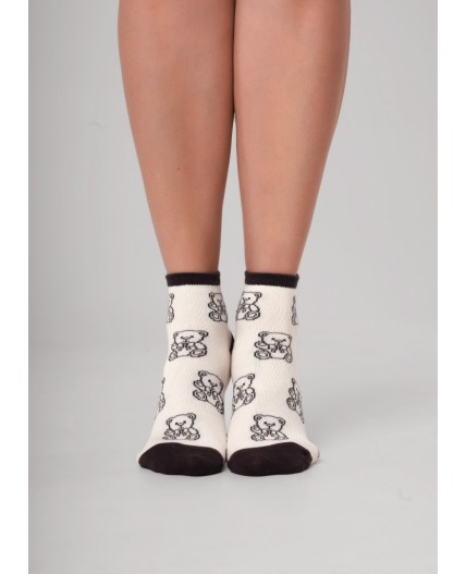 CLE Носки жен.Д5643 шоколад хл+эл, св.бежевый