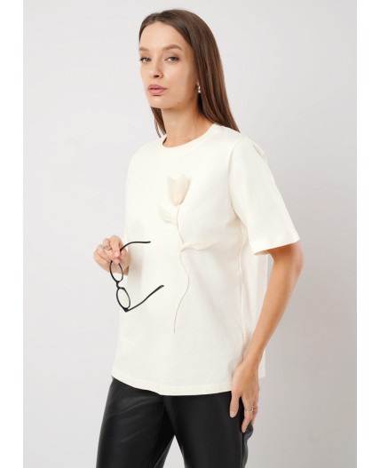 CLE Футболка жен. 267071кк, молочный