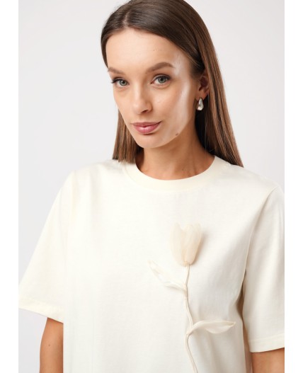 CLE Футболка жен. 267071кк, молочный