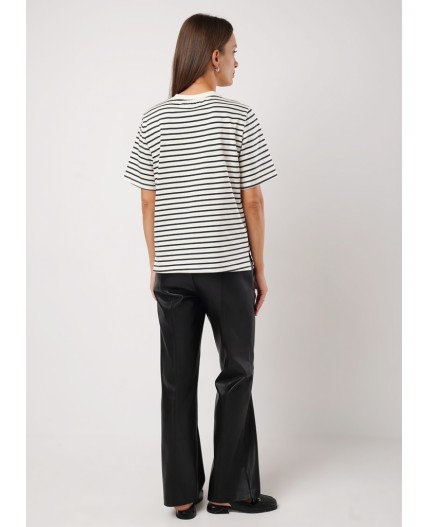 CLE Футболка жен. 267072ккн_п, молочный/т.синий